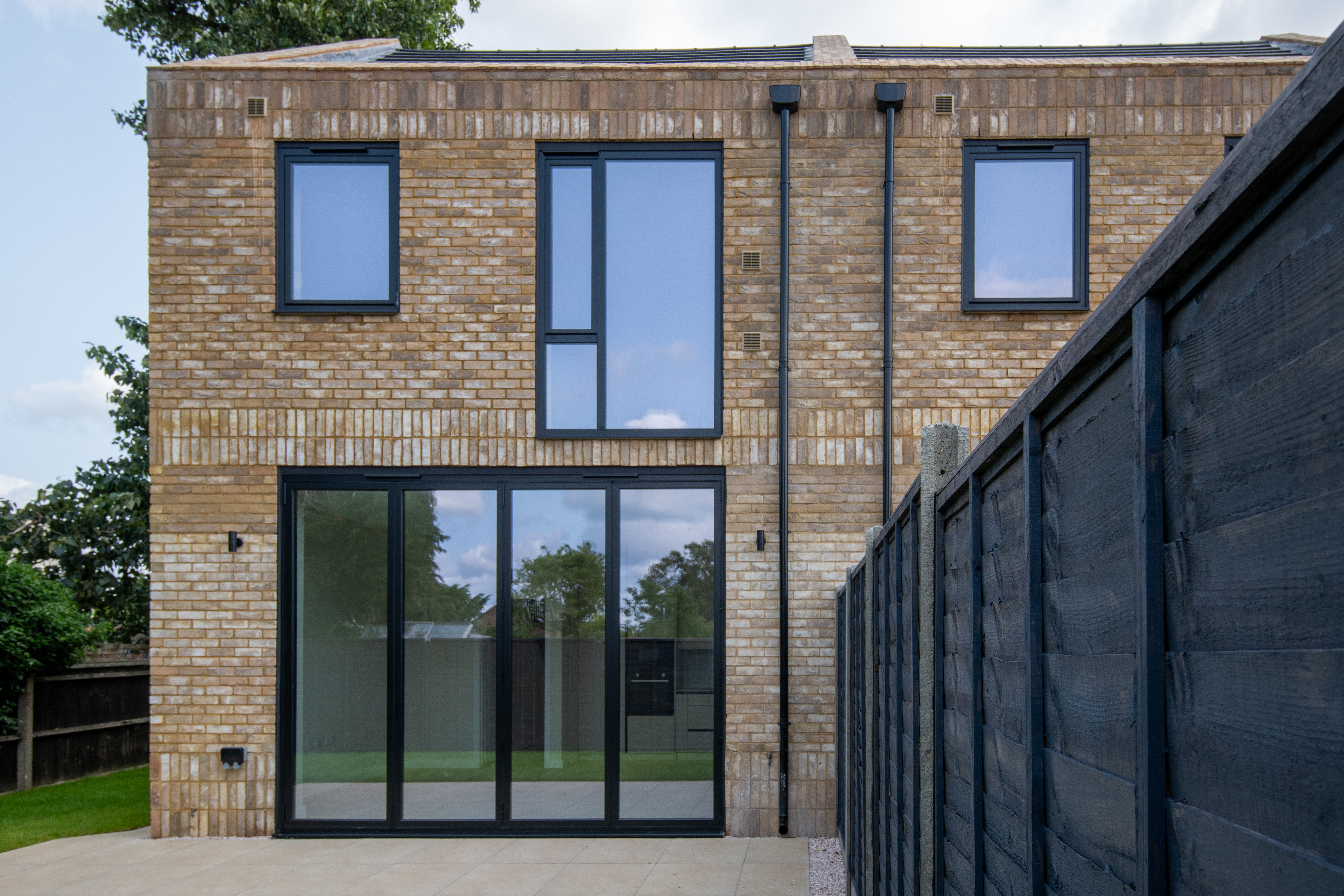 Rear elevation sliding doors